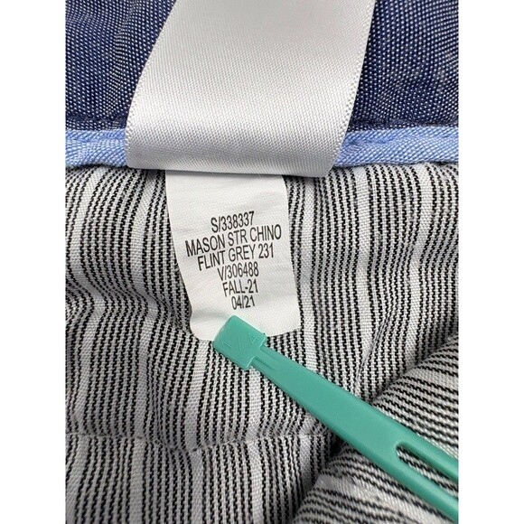 Banana Republic Mason Chino Pants Flint Grey Flat Front Preppy Cotton 32x34 - Picture 14 of 14